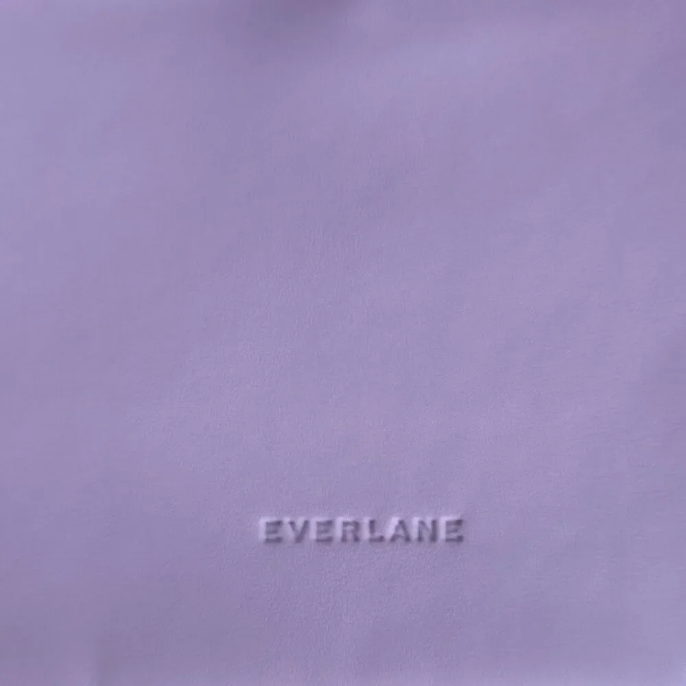 Everlane Lunchbox Lavender Leather Shoulder Bag Adjustable Strap Snap Closure
